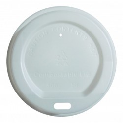 White Domed Sip-Through Lid for 8oz Paper Cups, Pack of 100