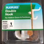 White Double Hollow Door Hook by Plasplugs