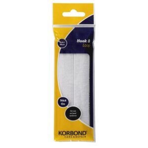 White Hook and Loop Adhesive Strip, 2cm x 50cm