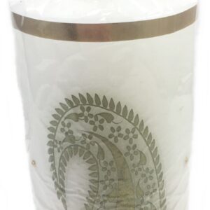 White Paisley Candle