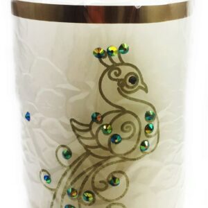 WHITE PEACOCK CANDLE