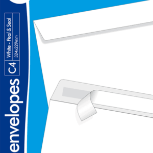 White Peel and Seal C4 Envelopes - 324 x 229mm, Pack of 25