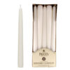 White Tapered Dinner Candles - 7-Hour Burn Time, Pack of 10