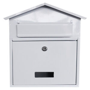 White Wall-Mounted Metal Mailbox by Arboria