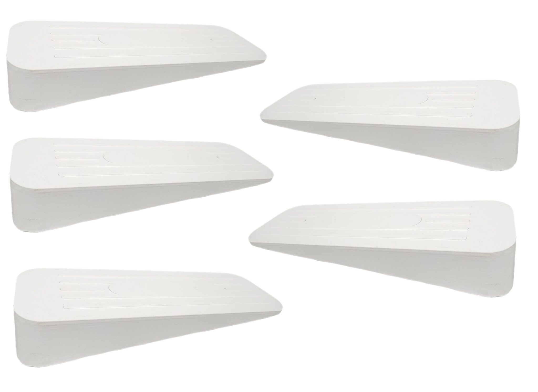Whitealpods Heavy-Duty Non-Slip Rubber Door Wedge Stopper Jammer, Pack of 5