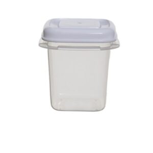 WHITEFURZE 0.125 LITRE CLEAR SQUARE FOOD STORAGE CONTAINER WITH WHITE LID