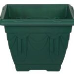 Whitefurze 22cm Forest Green Square Venetian Planter
