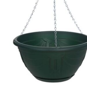 WHITEFURZE 32CM FOREST GREEN VENETIAN HANGING PLANTER/BASKET