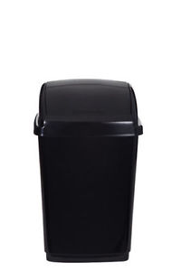 WHITEFURZE 50 LITER BLACK SWING-TOP BIN