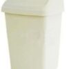 WHITEFURZE 50L CREAM SWING-TOP BIN