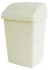 WHITEFURZE 50L CREAM SWING-TOP BIN