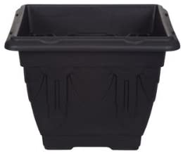 WHITEFURZE BLACK 38CM SQUARE VENETIAN PLANTER