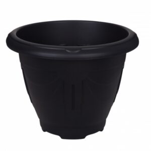 Whitefurze Black Round Venetian Planter, 58cm