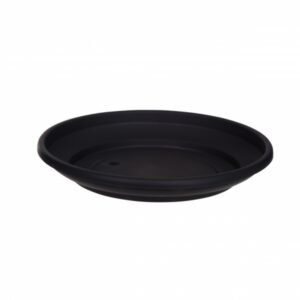 Whitefurze Black Venetian Saucer Planter, 43cm