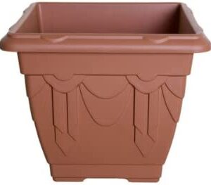 WHITEFURZE TERRACOTTA SQUARE VENETIAN PLANTER, 38CM