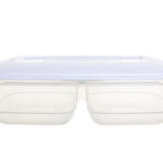 Whitefurze White Twin Food Box, 2.5L Capacity