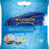 Wilkinson Sword Essentials 2 Men's Disposable Razors, Blue, Pack of 5