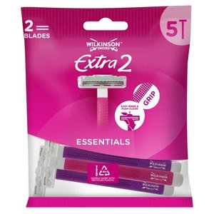 Wilkinson Sword Extra 2 Beauty Disposable Razors for Women, Pack of 5