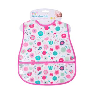 Wipe Clean Bib with Pocket for First Steps, 45cm x 28cm