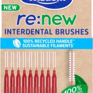 Wisdom Re:New Daily Recycled Interdental Brushes, Red, Pack of 30