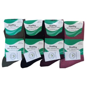 Women's 100% Cotton Non-Elastic Top Diabetic Socks