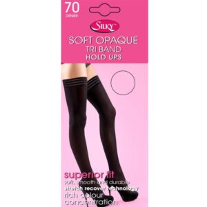 Women's 70 Denier Soft Opaque Triband Thigh Highs