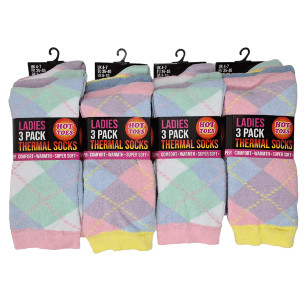 Women's Argyle Pattern Thermal Socks (Set of 3 Pairs)