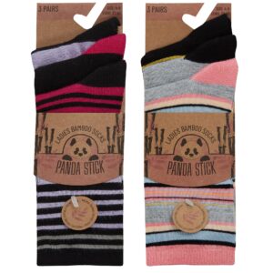 Women's Bamboo Socks with Stripe Pattern (Set of 3 Pairs)