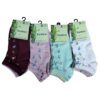 Women's Bamboo Trainer Socks with Floral Design (3 Pairs)