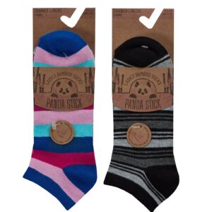 Women's Bamboo Trainer Socks with Stripe Design (3-Pack)