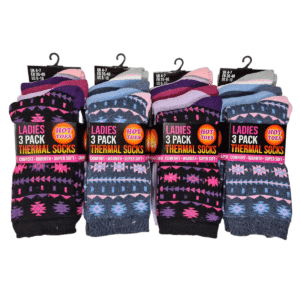 Women's Fair Isle Pattern Thermal Socks (Set of 3 Pairs)