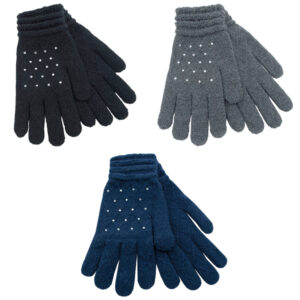 Women's Gloves Embellished with Diamantes