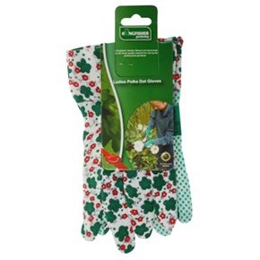 Women's Lightweight Polka Dot and Floral Gloves