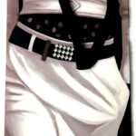 Women's White Suit Wine Bottle Carrying Bag