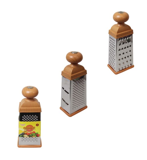 **Wooden Handle**: The wooden handle provides a comfortable and secure grip, making it easier to hold and control the grater while in use. It also adds an aesthetic, traditional...