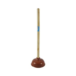 Wooden-Handled Sink Plunger, Approximately 13 cm Wide