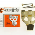 X Extra Large No.4 BP Picture Hooks with Brass Head Pins, Pack of 2