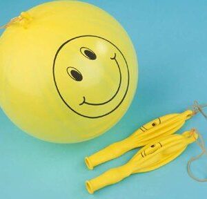 Yellow Smiley Punch Balloons - Fancy Party Punch Ball Balloons