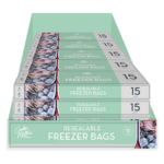 15-Pack Resealable Freezer Bags CDU