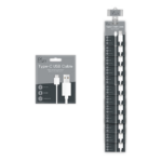 1m White Type-C to USB Cable with Clip Strip