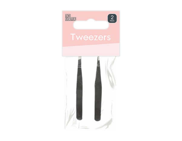 2-Pack Tweezers with Clip Strip