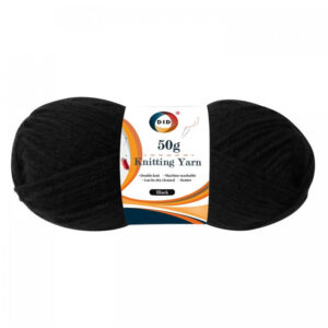 50g Black Knitting Yarn