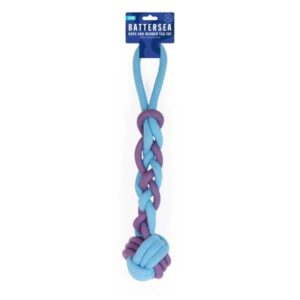 Battersea Rosewood Rope and Rubber Tug Toy for Dogs