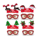Christmas Glasses with Reversible Sequins