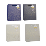 Large Gift Bag with Gold Glitter Speckles, 30x42x12cm
