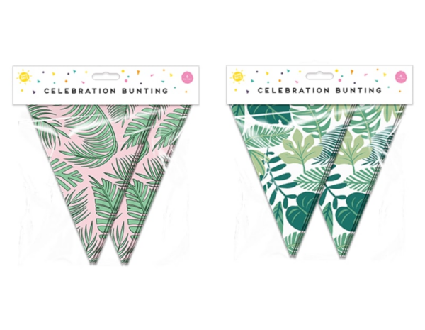 Leaf Bunting with 15 Flags for Summer Parties