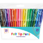 Pack of 20 Felt Tip Pens