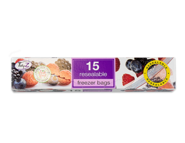 Resealable Freezer Bags Pack of 15