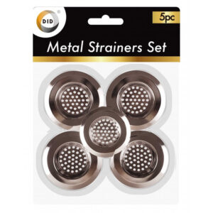 Set of 5 Metal Sink Strainers