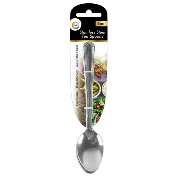 Set of 6 Stainless Steel Teaspoons